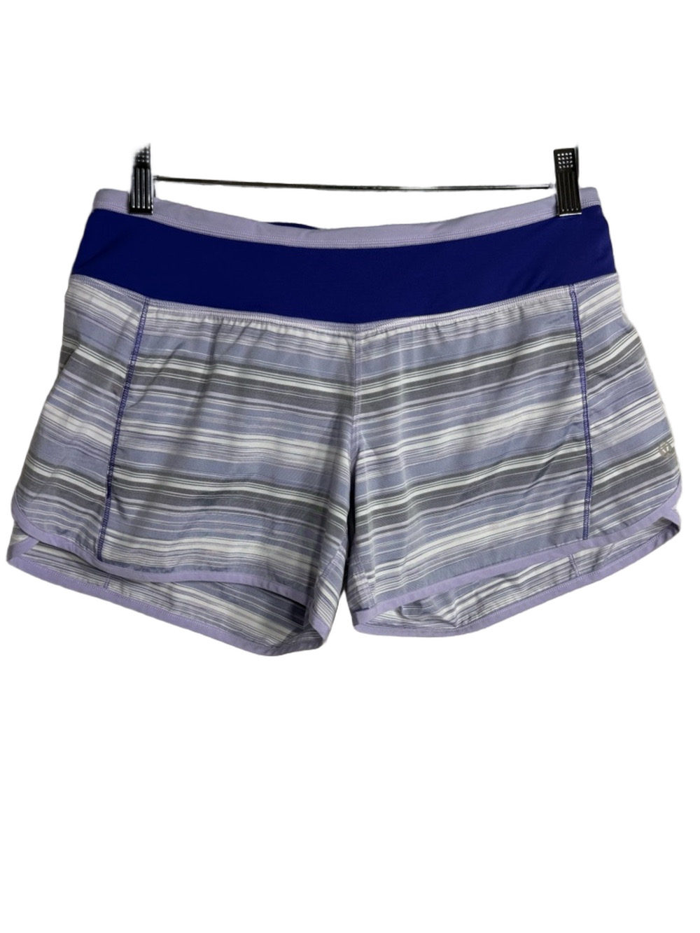 Lululemon Turbo Run Shorts Purple Bruised Berry Stripe Size 6